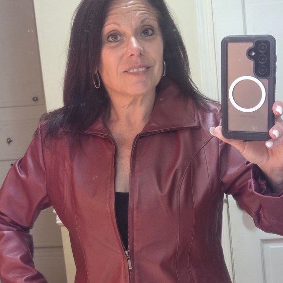 East 5th Jackets & Blazers - East 5th Red Leather Jacket Classic Style